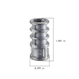 Wensilon(50pcs)1/4 * 1-1/2 Lag Shield Anchor Long Zinc Alloy Bolts Concrete Anchors, Zinc Alloy Masonry Anchors Hole