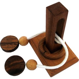 Tong Tang - String Puzzle - Thinking Game - Wooden Logic Game