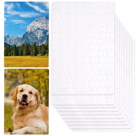 JEUIHAU 20 Sets 11.3 x 7.9 Inches Blank Sublimation Puzzle, 120 Pieces Sublimation Puzzle Blanks, Heat Press Blank Sublimation Puzzle for Sublimation Blanks Heat Press Transfer Make Your Own Puzzles