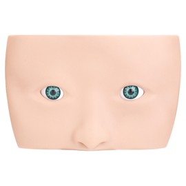Makeup Practice Face Board 3D Realistic Eye Painting Practice Plastic Face Eye Mannequin Training Tool Pink