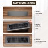 FanGoFast 4" x 12" (Duct Opening Size) Floor Register Dark
