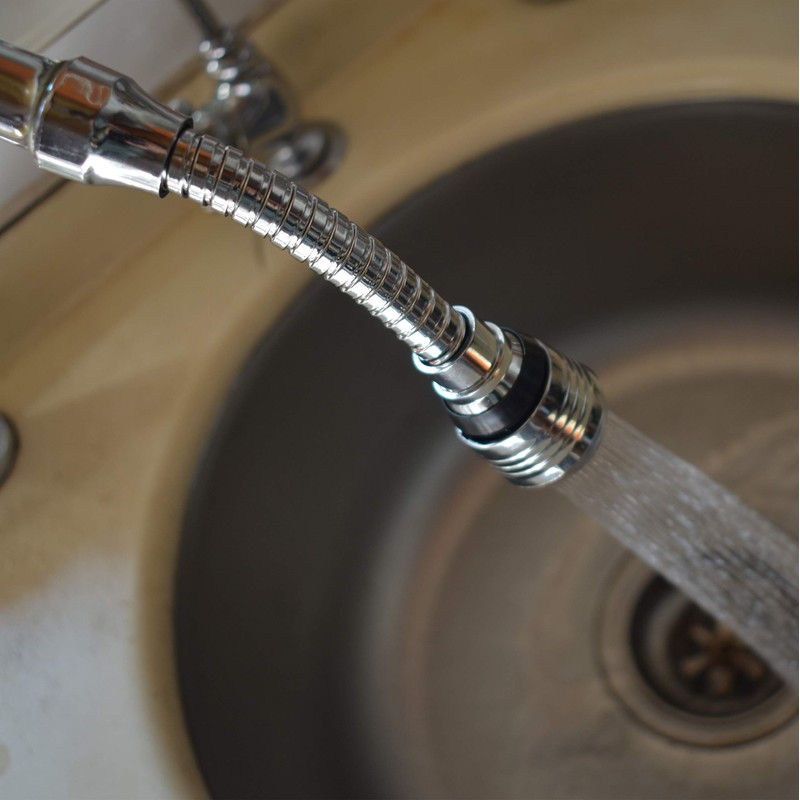 Faucet Sprayer Attachment Flexible Tap Extension Aerator 360 Degree ABS