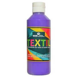 BEJOL 111199 Textile Paint Violet 250 ml Fabric Paint for Light and Dark Fabrics