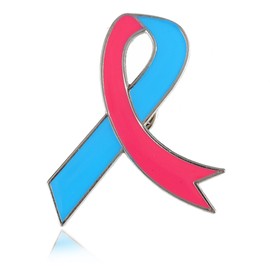 CMajor Pink&Blue Ribbon SIDS Awareness Enamel Lapel Pin