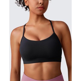 BAYDI Clouduxi Y-Back Sports Bra - Light Support Racerback Yoga Bra, A-C Cup, black