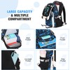 Bevalsa Backpack for Boys, Cool Luminous Backpacks with Lunch Box