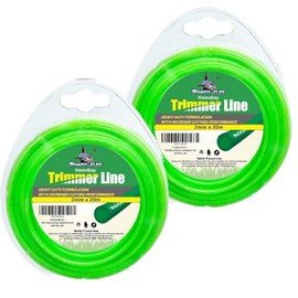 Shark-Tuff Â® Pack of 2 - Universal Strimmer Wire 2mm x 20m Heavy Duty | Grass Trimmer Line Strimmer Cord | Suitable for All String Petrol & Electric Trimmers