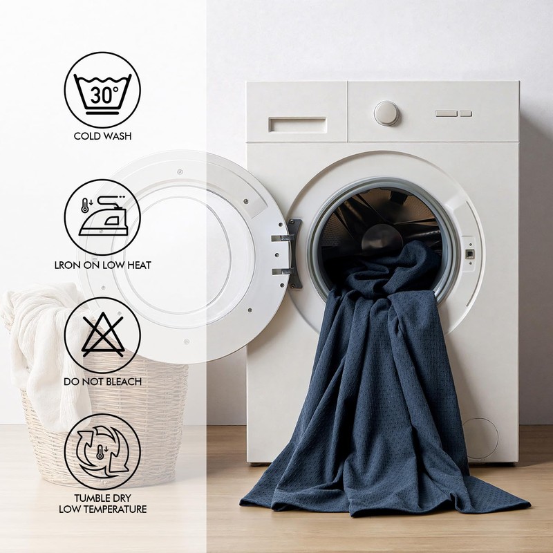 MIULEE Navy Linen Cotton Table Cloth Rectangle Tablecloth Waterproof Spillproof