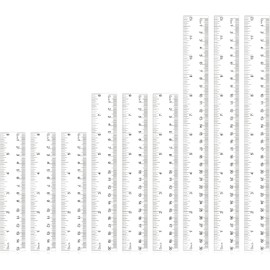 6 Pack Plastic Ruler Set, 30cm Ruler, 20cm 15cm Sizes Multipack Clear Clear Transparent Shatterproof in, Measuring Tool for Student School Office