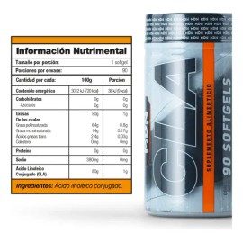 Cla Ácido Linoleico Conjugado 90 Caps. 1000mg Mdn Sports *