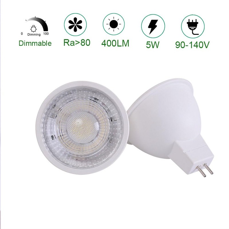 CIKAMIO mr16 led Bulb dimmable 120v 110V 5W 2700K Warm