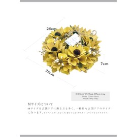 2023 mamawreath WR-12BKG-MP Mother's Day Gift, Flower Gift, Spring Wreath, For Entryways, Pink, Red, Eternal Meaning, M Size: 9.4 inches (24 cm) x 2.8 inches (7 cm) (Thickness)