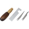 Weaver Leather Craftsman - Cuchillo de Recortar, Mango de Madera
