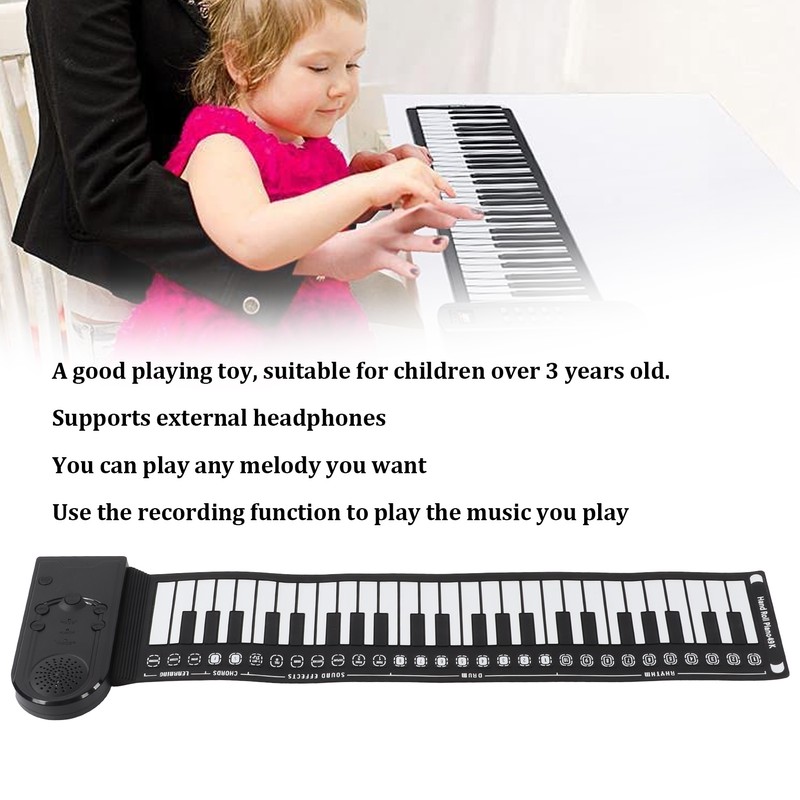 Hand Roll Piano 49 Key Portable Foldable Electric Keyboard Piano