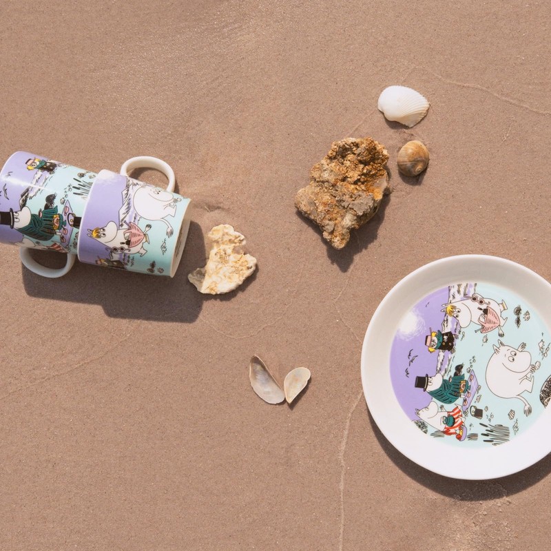 Moomin Arabia Beach Day 2025 Summer Plate, Plate, Purple, 7.5