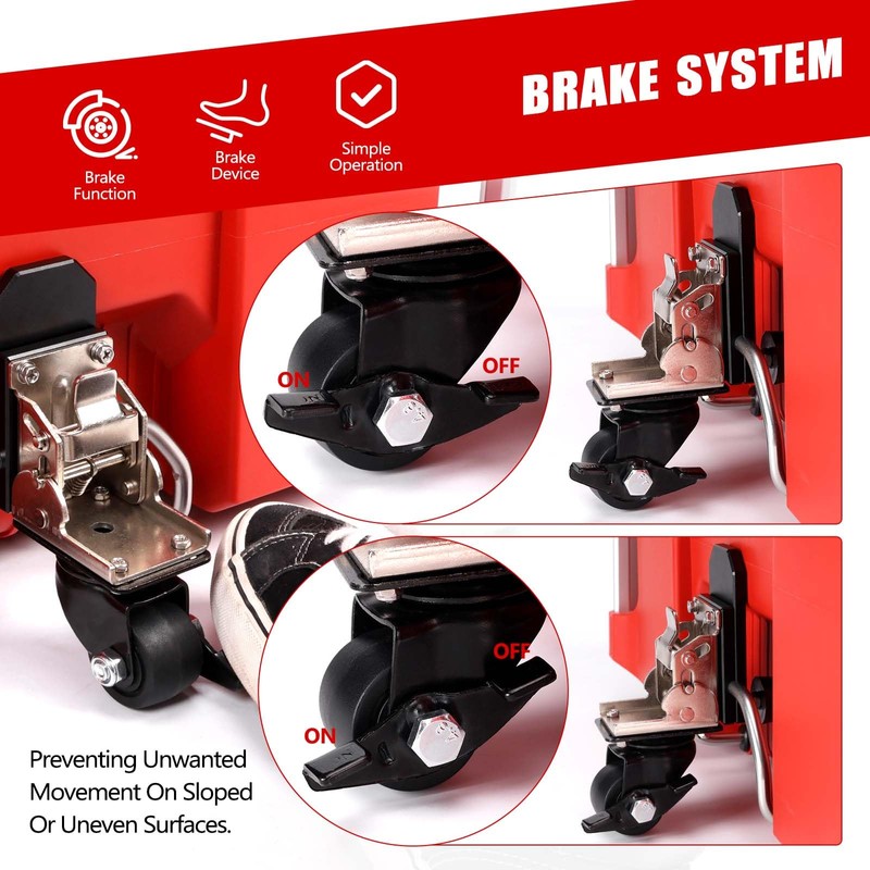 Atesilor Upgraded Packout Caster Wheel Kit, Steel Construction Front Wheel