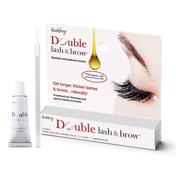 Godefroy Double Lash and Brow Treatment, for longer & thicker eyelash and eyebrows (3ml + applicator)