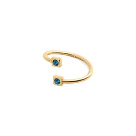 Alex and Ani December Birthstone Blue Zircon Ring Wrap