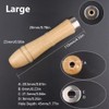 TopHomer 20 Pieces Wooden File Handle, Safety File Handle with