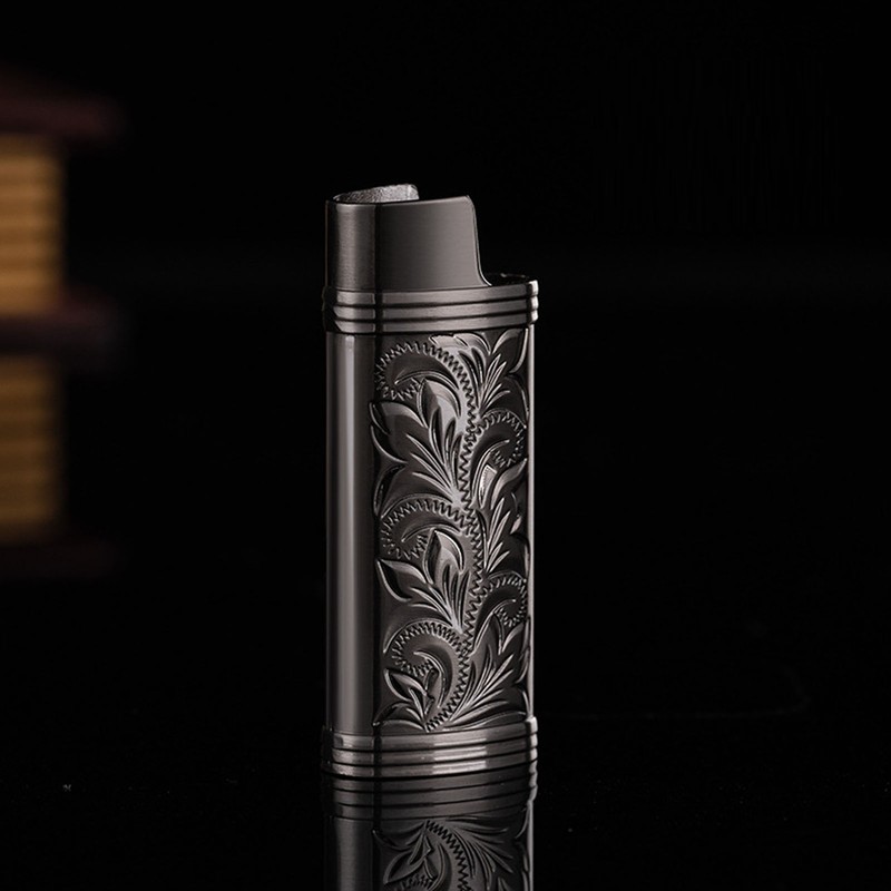 2PCS Torch Lighter Case Vintage Zinc Alloy Eye Catching Long