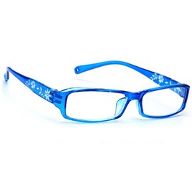 Women's Ladies Slim Reading glasse Original Retro Vintage +0.50 +0.75 +1.0 +1.5 +2.0 +2.5 +3.5 +4.00 Flower Design Vintage (+0.75, Blue)
