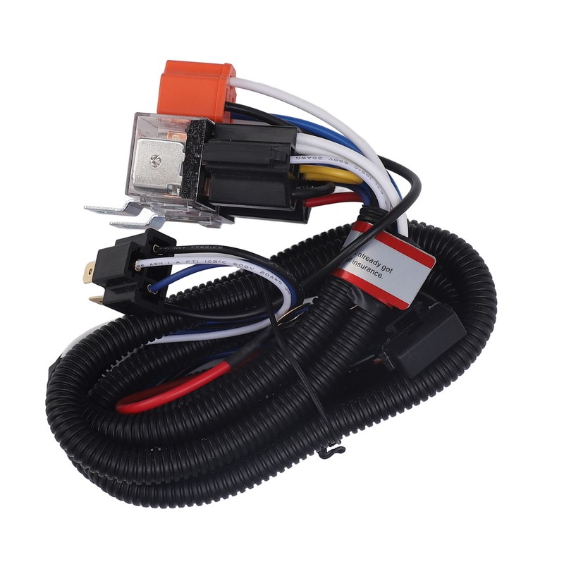 H4 Headlight Relay Harness Plug and Play H6054 7x6 LED