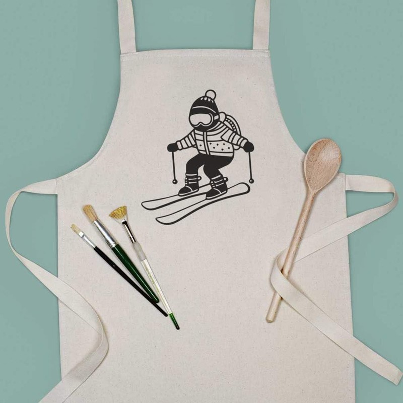 Azeeda 'Beginner Skier' Kid’s Cooking Apron (AP00068945)