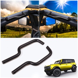 Sukemichi Grab Handles for Bronco, Front Door Aluminum Grab Handles for Ford Bronco Accessories 2021 2022 2023 2024 2025 2 Door 4 Door, Sturdy and Durable Door Grip Handles, Black, 1 Pair