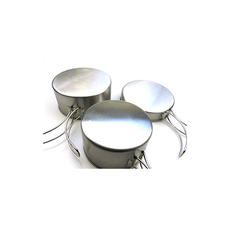 Gaobabu Stainless Steel Cooker Set of 3 with Storage Bag