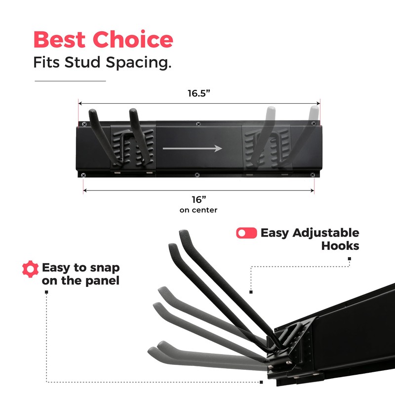 TIDYME Garage Tool Organizer Wall Mount - 64 inches -