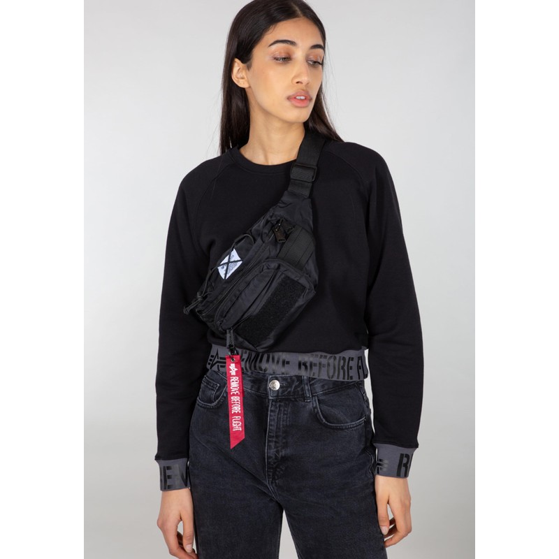 Alpha Industries Unisex Tactical Waist Bag, Black, One Size, black,