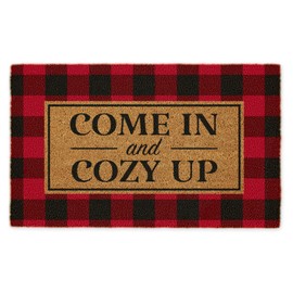 DII Outdoor Christmas Door Mat Collection Decorative Holiday Doormat, Front Porch Décor, 17x29, Come in & Cozy Up