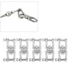 5Pcs Rotating Snap Stainless Steel Double Ended Antiknot Swivel Hook