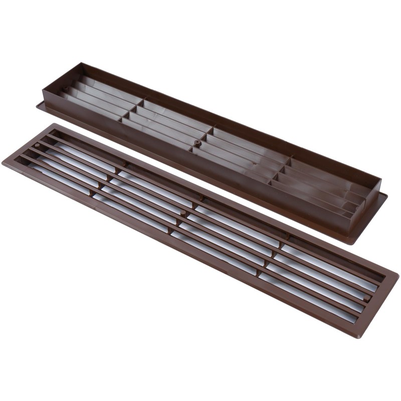 Repa Market 18" x 4" Inch Brown Plastic Door Grille