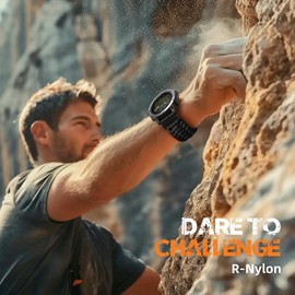 Bandletic Compatible with Garmin Instinct Watch Band - R-Nylon Survival Paracord Woven Nylon Strap Quick Fit 22mm Watch Band for Fenix 7/6/5/Forerunner 965/955/945/935/745/Epix 2/Approach S70/S62/S60