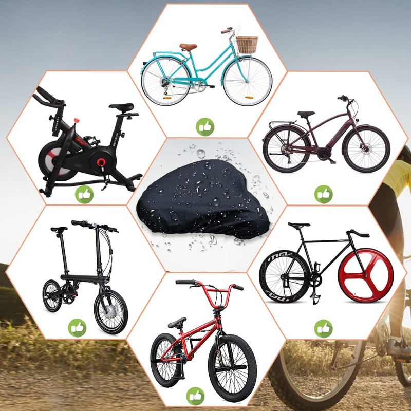 Waterproof Bike Seat Cover - Bicycle Saddle Cushion Protector 210D