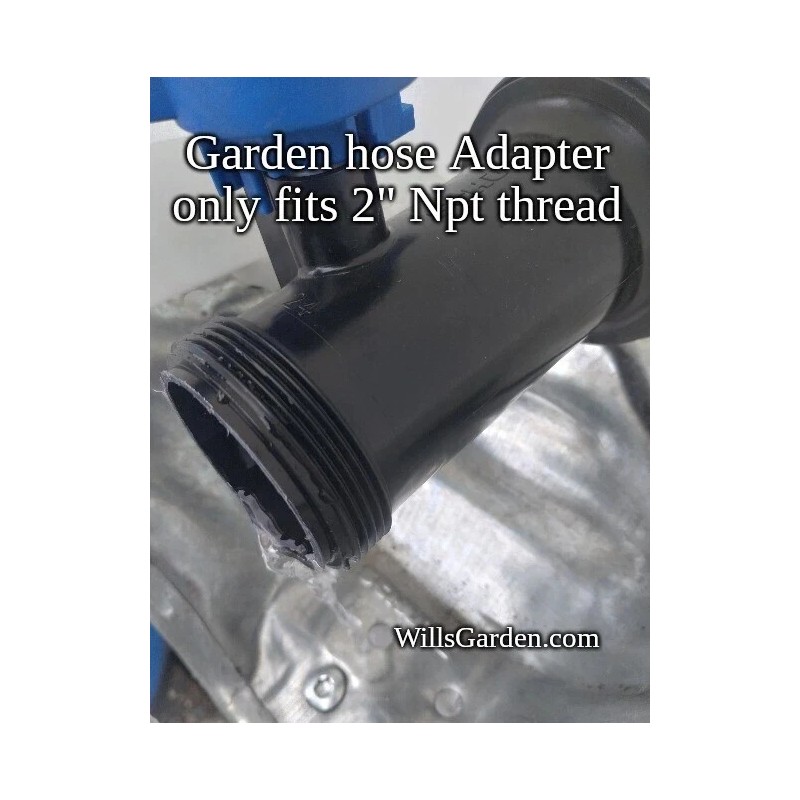 Connect IBC Tote Garden Hose Adapter - 2" NPT to
