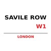 Tin Sign 20 x 30 cm Savile Row W1 Street