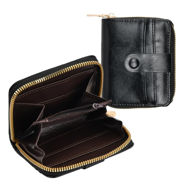 Dokpav Soft Leather Small Wallet for Women, Zipper Pocket with