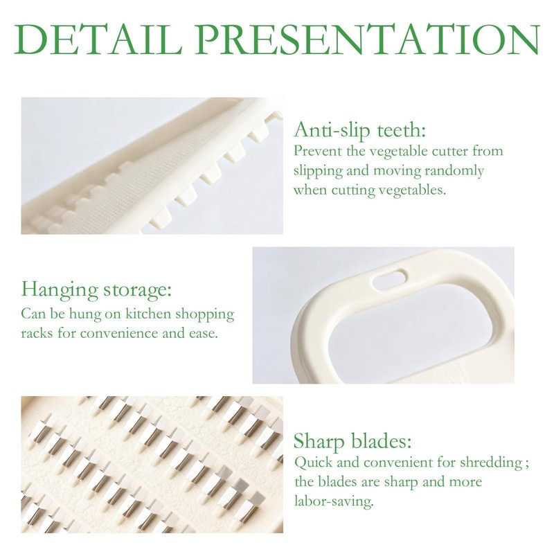 2pcs Julienne Peeler Set, Vegetable Grater, Carrot Grater & Cabbage