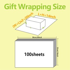 Bobobag 100 Sheets 20"X14" White Tissue Paper for Gift Bags, Recyclable Gift Wrapping Paper, Christmas Tissue Paper Holiday Arts Craft Decoration