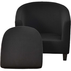 2-Pieces Tub Chair Cover, Stretch Club Chair Slipcovers for Armchairs, Single Seater Sofa with Cushion Cover Sofa Couch Cover for Living Room Office Reception Christmas (Color : #31)