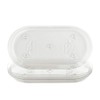 Idyllize Oval 5 Pieces of 12 by 6 1/4 Inches Clear Thick Plastic Heavy Duty Sturdy Plant Saucer Drip Trays for pots, Window Sills and Window Shelf (12'' x 6.25'')