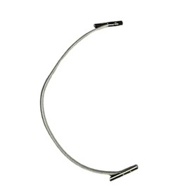 White Treasury Tag Metal End 150mm (10)