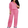 MOEENCN Women 2 Piece Outfits Sweatsuit Oversized Half Zip Sweatshirt