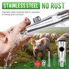 HHNIULI Automatic Pig Nipple Waterer Set with Brass Tank Connectors