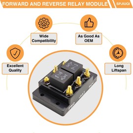 SPJIUQI 5541100 24452 12V Forward and Reverse Relay Module for Tarp Winch Trim Motor Snow Plow & Lift Replaces ATP0110 K10746M CH24452 13994 Polarity Module for Marine Jack Plate