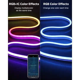 Aclorol LED Neon Rope Light 4M 240 LEDs Flexible USB Colour Changing RGB LED Strip with APP & Remote Control Music Sync Waterooof LED Neon Light Strip for Bedroom Kitchen Gaming Indoor Outdoor Decor