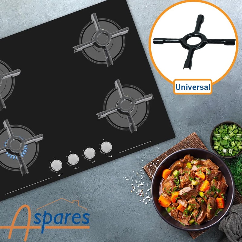 2x Gas Hob Ceramic Pan Support Moka Trivet Stand To
