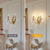 Ondersley Crystal Wall Sconce, Gold Wall Sconces, Gold Sconces Wall